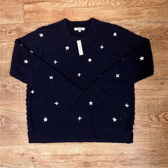 NWT! Madewell Embroidered Sandlin Pullover Sweater XS - Picture 7 of 10